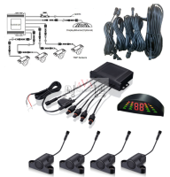 Парктроник с 4 датчиками и с трехцветным ЖК монитором. Модель: АВА-4-TMP